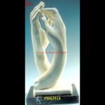 Human Hand Art White Marble Statue