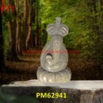 Ganesha Face Carving Natural Stone Art Statue