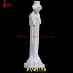 Abstract Art White Stone Statue