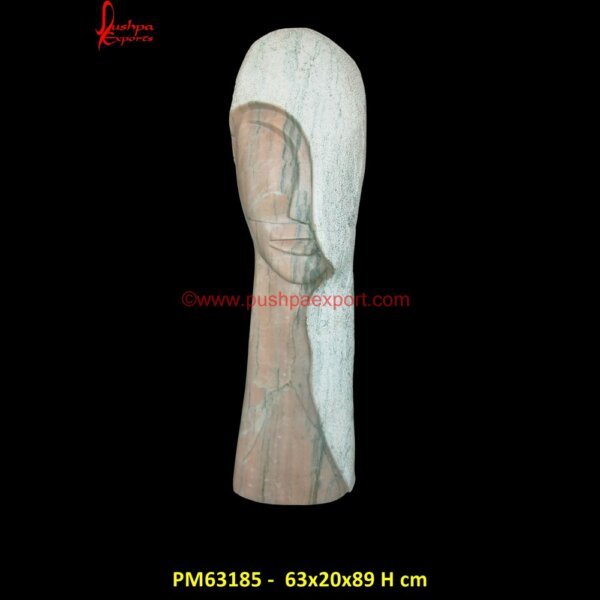 Lady Pink Marble Modern Art Sculpture PM63185 -  63x20x89 H cm stone modern art,stone abstract art,pink marble abstract art,modern stone art.jpg