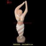 Pink Marble Lady Abstract Art Statue