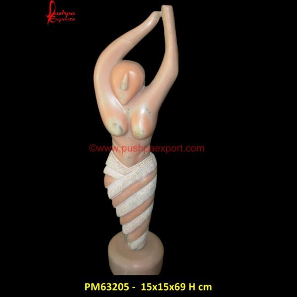 Pink Marble Lady Abstract Art Statue PM63205 -  15x15x69 H cm abstract marble sculpture,abstract marble pattern,abstract marble art.jpg