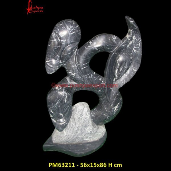 Antique Modern Art Black Stone Statue PM63211 - 56x15x86 H cm green marble abstract,black marble art.jpg