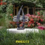 Antique Black Stone Modern Art Sculpture