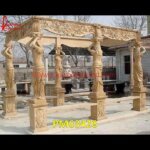 Sandstone Carved Pergola With Statue Columns