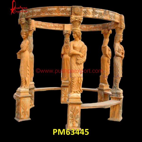 Carved Sandstone Pergola With Pillars PM63445 abstract stone statues,abstract stone garden statues,abstract stone garden sculpture,abstract statues stone,abstract marble decor,abstract marble bust,abstract grey marble,stone ab.jpg