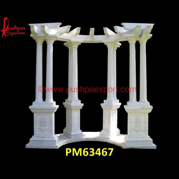 Modern Natural White Marble Stone Pergola PM63467 marble abstract sculpture,marble abstract art,marble abstract,contemporary abstract stone sculpture,abstract stone carving,abstract stone art,abstract marble statue,abstract marble.jpg