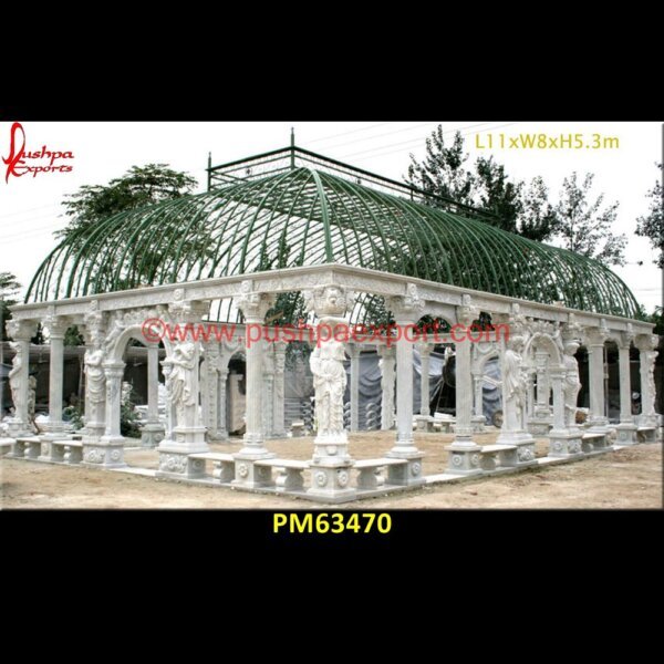 Natural White Marble Pergola With Pillars PM63470 contemporary abstract stone sculpture,abstract stone carving,abstract stone art,abstract marble statue,abstract marble sculpture,abstract marble pattern,abstract marble art,stone c.jpg