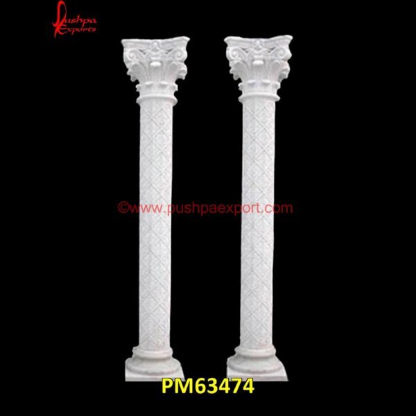 White Marble Pillar PM63474 granite pillar,limestone pillars,marble pillar,natural stone pillars,sandstone pillar,stacked stone columns,stacked stone pillars,stone for pillars,stone gate pillars,stone porch c.jpg