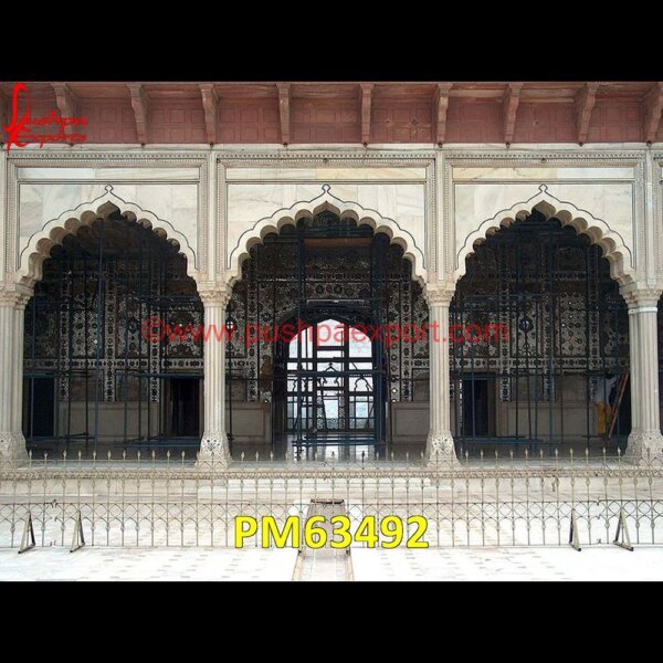 Marble Entrance Gate PM63492 carved stone pillars,cast stone pillars,decorative stone columns,decorative stone pillars,exterior stone pillars,front door stone pillars,gate stone pillars,granite columns and pil.jpg