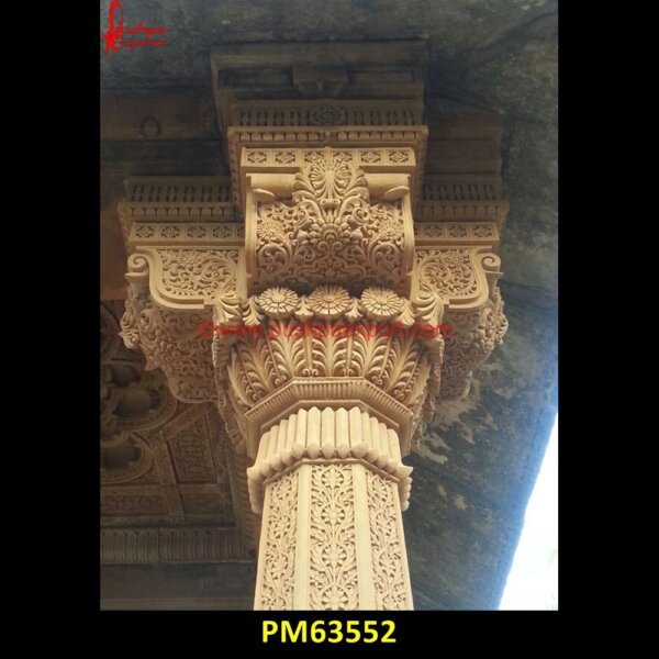 Tiny Carving Work Sandstone Wall Pillar PM63552 ancient stone pillar,black granite pillar,black marble pillar,black stone pillar,carved stone columns,carved stone pillars,cast stone pillars,decorative stone columns,decorative st.jpg