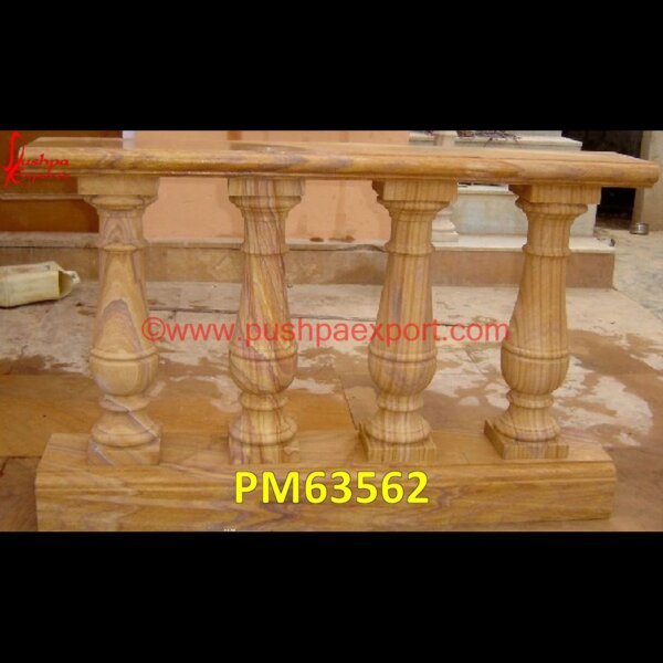 Yellow Teak Sandstone Pillar PM63562 front door stone pillars,gate stone pillars,granite columns and pillars,granite entrance pillars,granite round pillar,granite stone pillars,greek marble columns,green marble pillar.jpg