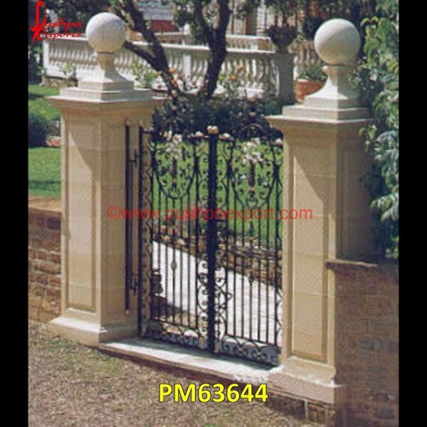 Sandstone Entrance Pillar PM63644 marble gate pillar,marble pillar design,marble pillar for mandir,marble pillar texture,marble pillars for temple,marble railing pillar,marble roman columns,marble stone pillar,natu.jpg