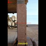 Flower Carving Sandstone Pillar