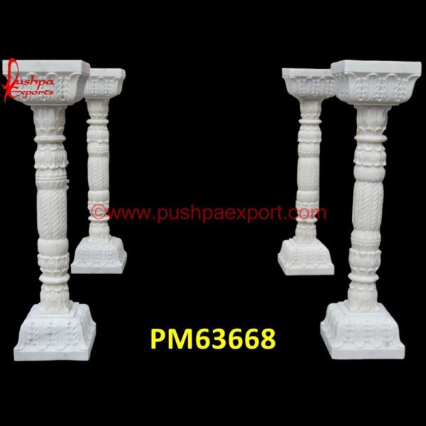 Pillar Of Carved White Marble Stone PM63668 limestone pillars,marble pillar,natural stone pillars,sandstone pillar,stacked stone columns,stacked stone pillars,stone for pillars,stone gate pillars,stone porch columns,stone po.jpg