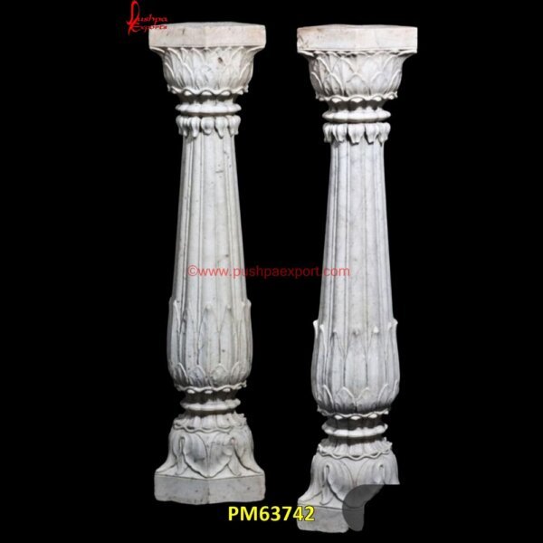 White Marble Stone Railing Column PM63742 black stone pillar,carved stone columns,carved stone pillars,cast stone pillars,decorative stone columns,decorative stone pillars,exterior stone pillars,front door stone pillars,ga.jpg