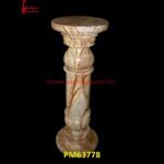 Italian Marble Stone Round Pillar