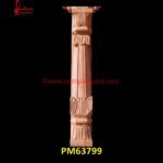 Carving Of Flower Design Sandstone Column