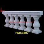 White Marble Stone Railing Pillar