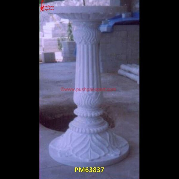 Natural White Marble Carved Side Table PM63837 marble railing pillar,marble roman columns,marble stone pillar,natural stone column,natural stone pillar caps,outdoor stone columns,patio stone pillars,porch stone pillars,round st.jpg