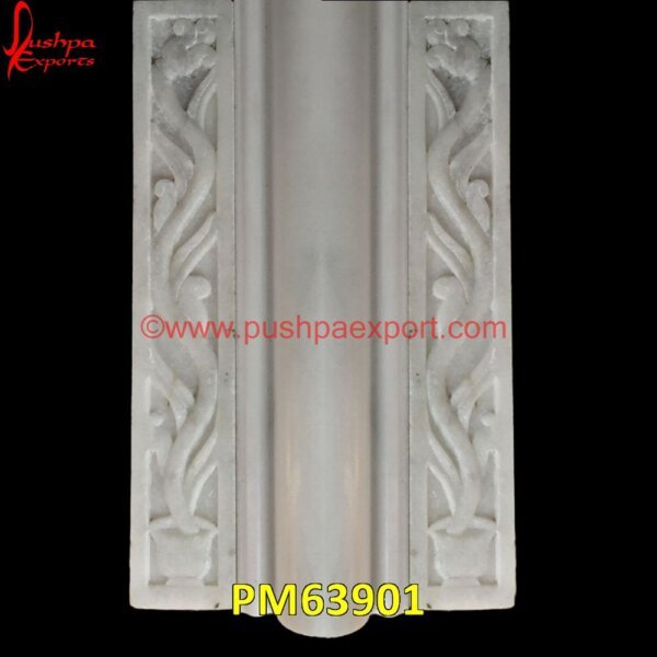 Carving Natural White Marble Column PM63901 natural stone pillar caps,outdoor stone columns,patio stone pillars,porch stone pillars,round stone columns,round stone pillars,sandstone columns,sandstone gate pillars,slate stone.jpg