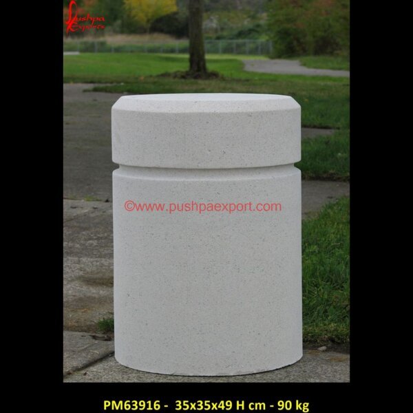 Mint Sandstone Pillar PM63916 -  35x35x49 H cm - 90 kg marble pillar,natural stone pillars,sandstone pillar,stacked stone columns,stacked stone pillars,stone for pillars,stone gate pillars.jpg