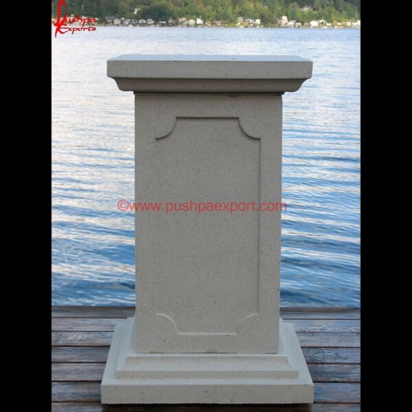 Natural Sandstone Statue Base PM63926 - 53x53x84 H cm 186 kg ancient stone pillar,black granite pillar,black marble pillar,black stone pillar,carved stone columns,carved stone pillars.jpg