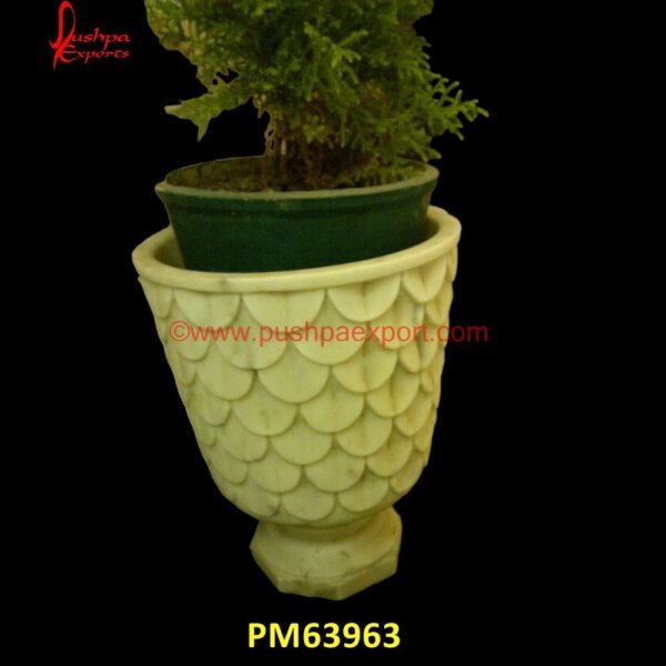 Stone Garden Planter PM63963 stone plant pot,stone rectangular planter,stone urns planters,tall stone planters,travertine planter,unique stone planters,unique stone urns,white marble urn,white stone planter,an.jpg