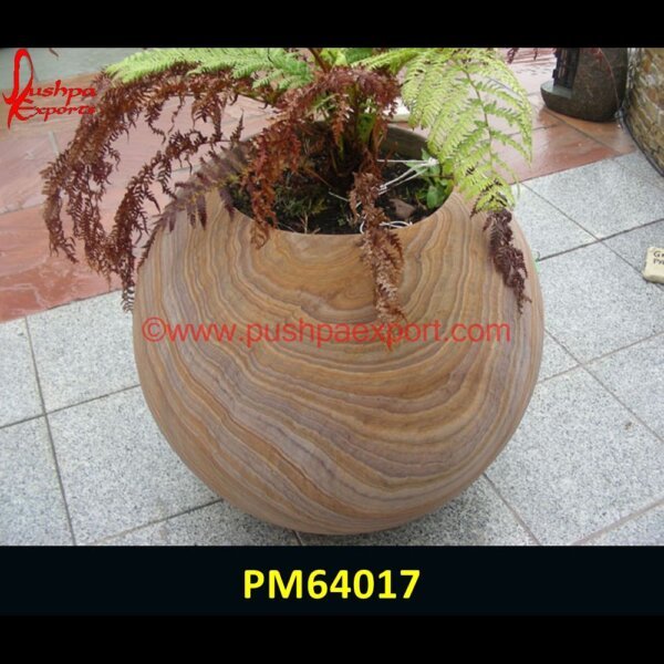 Carved Rainbow Sandstone Flower Pot PM64017 stone outdoor pots,stone patio planters,stone planters indoor,stone planters large,stone urns for garden,white marble planter,marble urn,stone pot,black marble planter,black marble.jpg