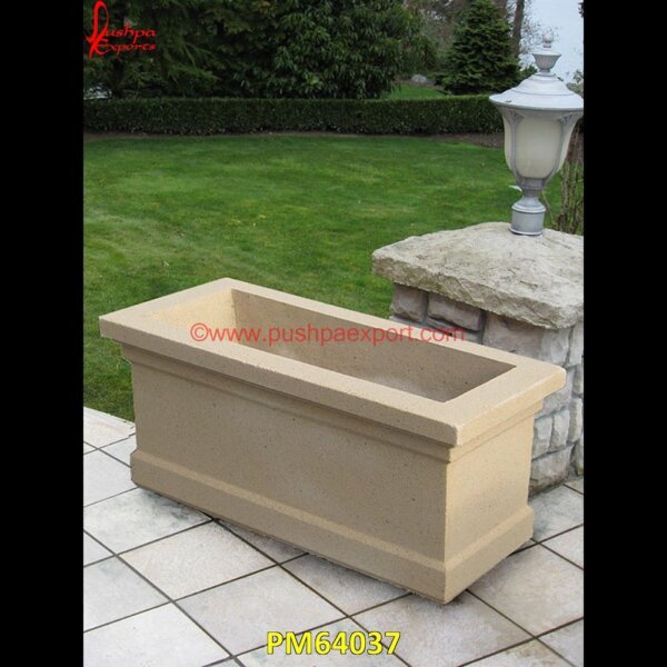 Sandstone Garden Planter PM64037 stone planters indoor,stone planters large,stone urns for garden,white marble planter,marble urn,stone pot,black marble planter,black marble urn,blue marble urn,cast stone planter,.jpg