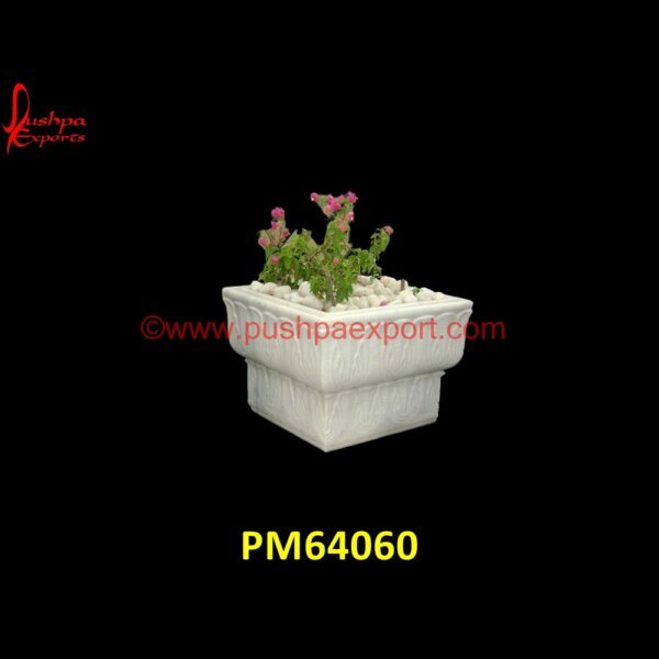 White Marble Decor Planter PM64060 marble planter,marble pot,natural stone planters,river rock planters,sandstone planters,stone bowl planter,stone flower pots,stone garden planters,stone outdoor planter,stone plant.jpg