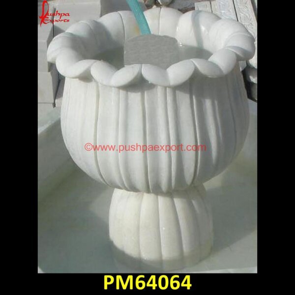 White Marble Urli Planter PM64064 river rock planters,sandstone planters,stone bowl planter,stone flower pots,stone garden planters,stone outdoor planter,stone plant pot,stone rectangular planter,stone urns planter.jpg