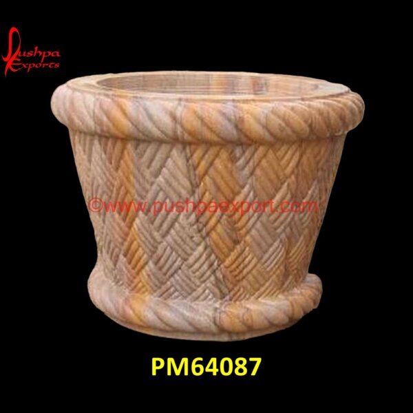 Rainbow Stone Planter PM64087 stone plant pot,stone rectangular planter,stone urns planters,tall stone planters,travertine planter,unique stone planters,unique stone urns,white marble urn,white stone planter,an.jpg