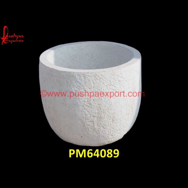 Mint Stone Planter PM64089 stone urns planters,tall stone planters,travertine planter,unique stone planters,unique stone urns,white marble urn,white stone planter,antique stone planters,antique stone pots,bi.jpg