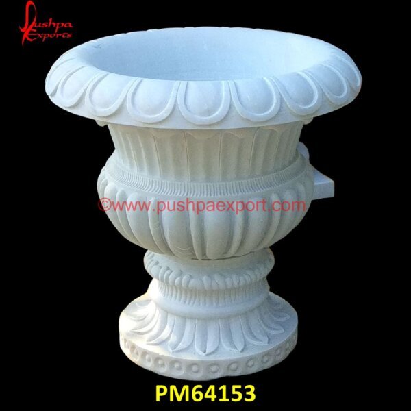 Handmade White Stone Planter PM64153 marble flower pot,marble planter,marble pot,natural stone planters,river rock planters,sandstone planters,stone bowl planter,stone flower pots,stone garden planters,stone outdoor p.jpg