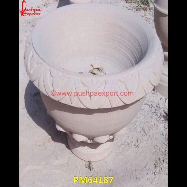 Natural Sandstone Carved Planter PM64187 antique stone planters,antique stone pots,big stone planters,black granite urn,green marble urn,grey stone planter,indoor stone planter,large outdoor stone planters,large stone flo.jpg