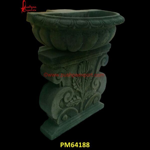 Handmade Natural Stone Planter PM64188 antique stone pots,big stone planters,black granite urn,green marble urn,grey stone planter,indoor stone planter,large outdoor stone planters,large stone flower pots,large stone po.jpg