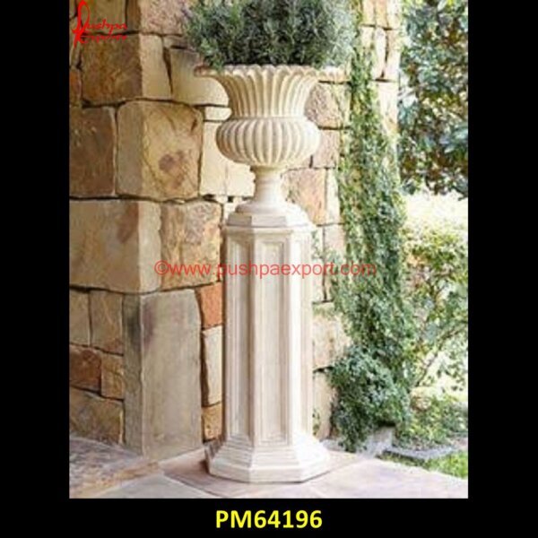 Outdoor Stone Planter PM64196 black granite urn,green marble urn,grey stone planter,indoor stone planter,large outdoor stone planters,large stone flower pots,large stone pots,large stone urn,large white stone p.jpg