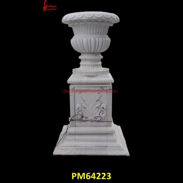 White Stone Design Carving Planter PM64223 stone planters indoor,stone planters large,stone urns for garden,white marble planter,marble urn,stone pot,black marble planter,black marble urn,blue marble urn,cast stone planter,.jpg