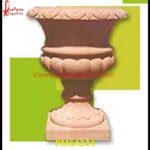 Pink Stone Outdoor Planter