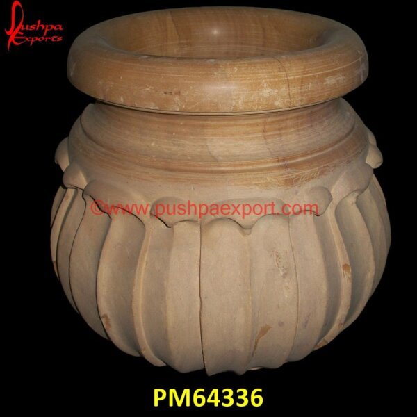 Sandstone Urn Planter PM64336 stone outdoor pots,stone patio planters,stone planters indoor,stone planters large,stone urns for garden,white marble planter,marble urn,stone pot,black marble planter,black marble.jpg