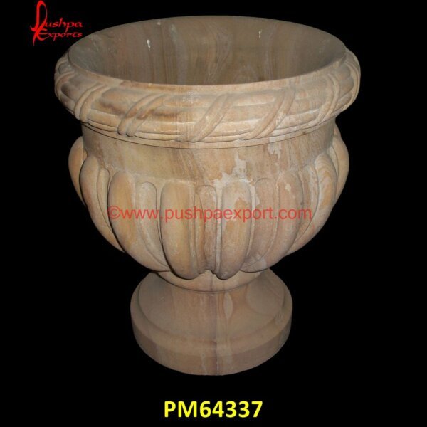 Pattern Carved Sandstone Frontyard Planter PM64337 stone patio planters,stone planters indoor,stone planters large,stone urns for garden,white marble planter,marble urn,stone pot,black marble planter,black marble urn,blue marble ur.jpg