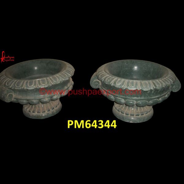 Green Marble Garden Planter PM64344 black marble planter,black marble urn,blue marble urn,cast stone planter,granite stone pots,large natural stone planters,limestone planter,marble flower pot,marble planter,marble p.jpg