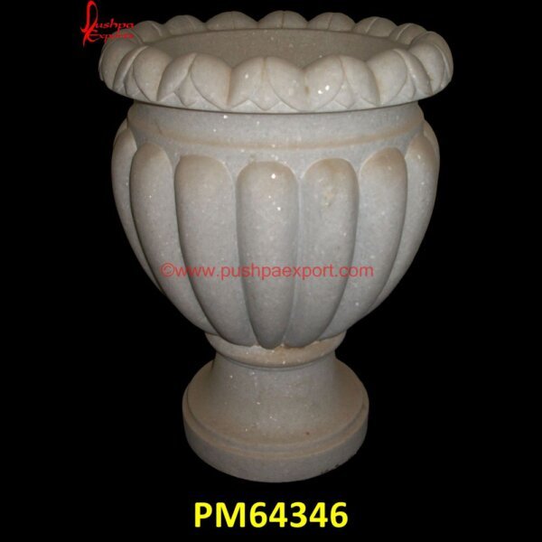 Frontyard White Stone Planter PM64346 blue marble urn,cast stone planter,granite stone pots,large natural stone planters,limestone planter,marble flower pot,marble planter,marble pot,natural stone planters,river rock p.jpg