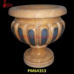 Carved Yellow Stone Frontyard Plant Holder