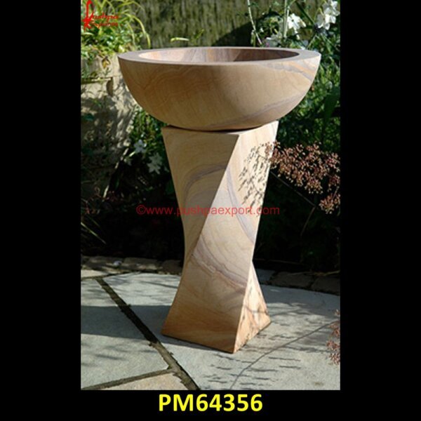 Teak Sandstone Planter PM64356 sandstone planters,stone bowl planter,stone flower pots,stone garden planters,stone outdoor planter,stone plant pot,stone rectangular planter,stone urns planters,tall stone planter.jpg