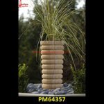 Ring Over Ring Shape Sandstone Planter