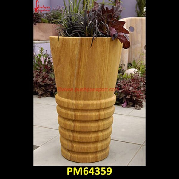 Frontyard Garden Sandstone Planter PM64359 stone garden planters,stone outdoor planter,stone plant pot,stone rectangular planter,stone urns planters,tall stone planters,travertine planter,unique stone planters,unique stone.jpg