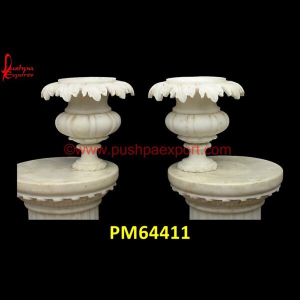 White Marble Stone Carved Planter PM64411 stone flower planters,stone garden pots,stone outdoor pots,stone patio planters,stone planters indoor,stone planters large,stone urns for garden,white marble planter,marble urn,sto.jpg