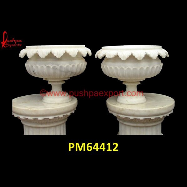 Round Marble Stone Planter PM64412 stone garden pots,stone outdoor pots,stone patio planters,stone planters indoor,stone planters large,stone urns for garden,white marble planter,marble urn,stone pot,black marble pl.jpg